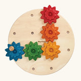 PlanToys spinning gear wooden toy playset.