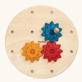PlanToys spinning gear wooden toy playset.