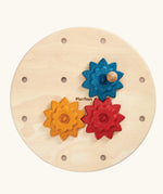 PlanToys spinning gear wooden toy playset.