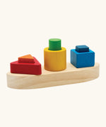 Wooden boat-shaped shape sorter by PlanToys