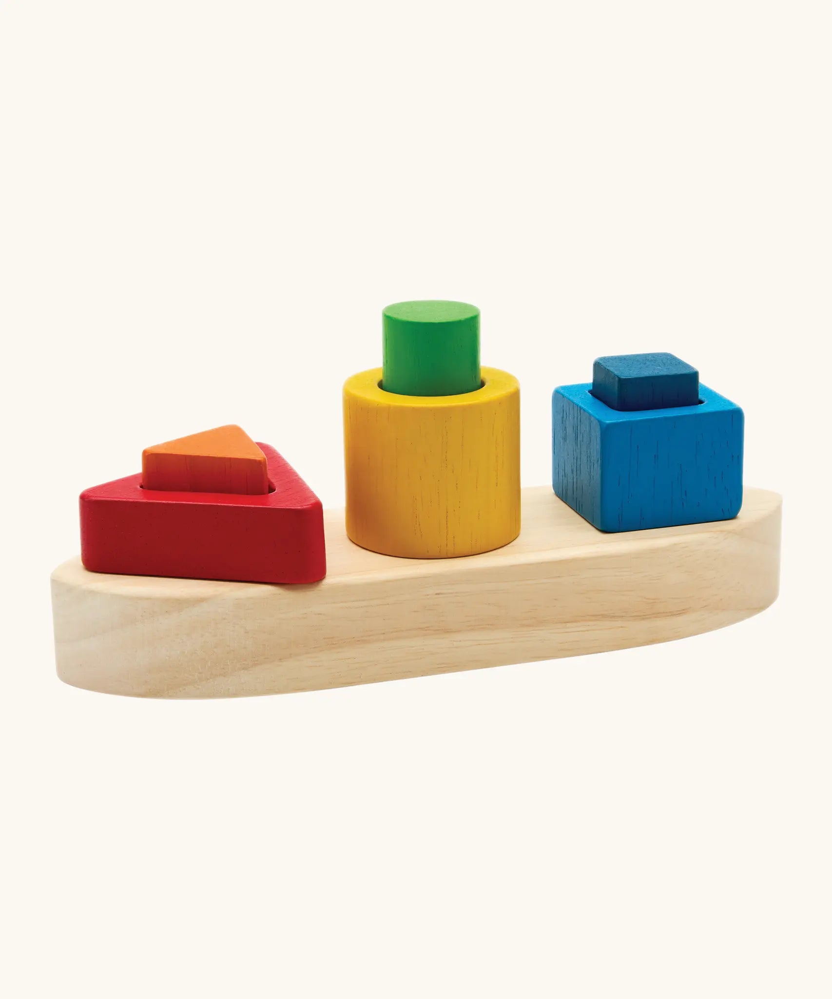 Wooden boat-shaped shape sorter by PlanToys