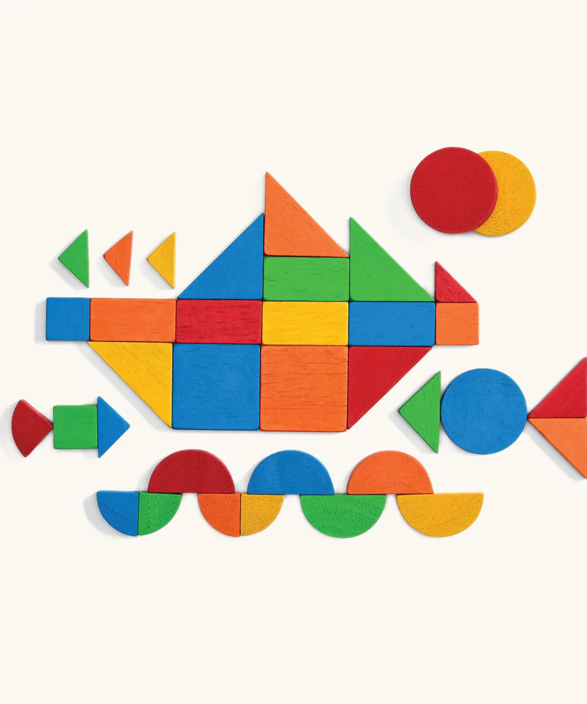 Wooden mosaic puzzle board by PlanToys
