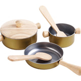 This pan set by PlanToys includes two saucepans