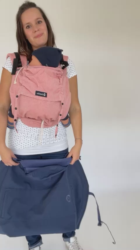 Tutorial video on how to put a Mamalila soft shell cover over different baby carriers.