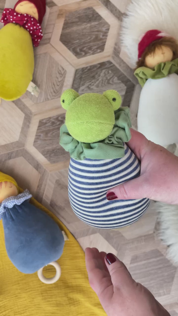 A video showing the Nanchen Brave Little Frog Lullaby Music Doll in use.