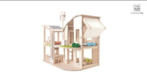 A video featuring the PlanToys Green Dolls' House and Furniture Set.