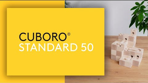 Video showing the Cuboro Standard Wooden Marble Run Set - 50 Pieces in detail.