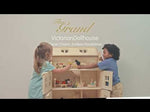 Video featuring the PlanToys Grand Victorian Dollhouse played with by children.