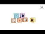 A video showing the PlanToys Pastel Sensory Blocks.