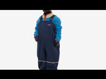 A video detailing the features of the  Patagonia Little Kids Torrentshell 3L Rain Bibs in a New Navy colour.
