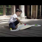A video featuring the Plan Toys Rubber Road and Rail Set.