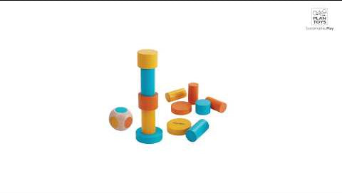 A video featuring the PlanToys Mini Stacking Game.