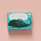 The Printed Peanut aloe vera natural handmade soap bar in a decorative cardboard packaging box.