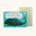The Printed Peanut aloe vera natural handmade soap bar standing next to it's decorative blue cardboard box showing a whale