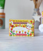 The Printed Peanut handmade, natural, vegan soap bar with illustrated cat packaging by UK artist.