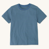 The Rapanui organic cotton blue stripy t-shirt for women