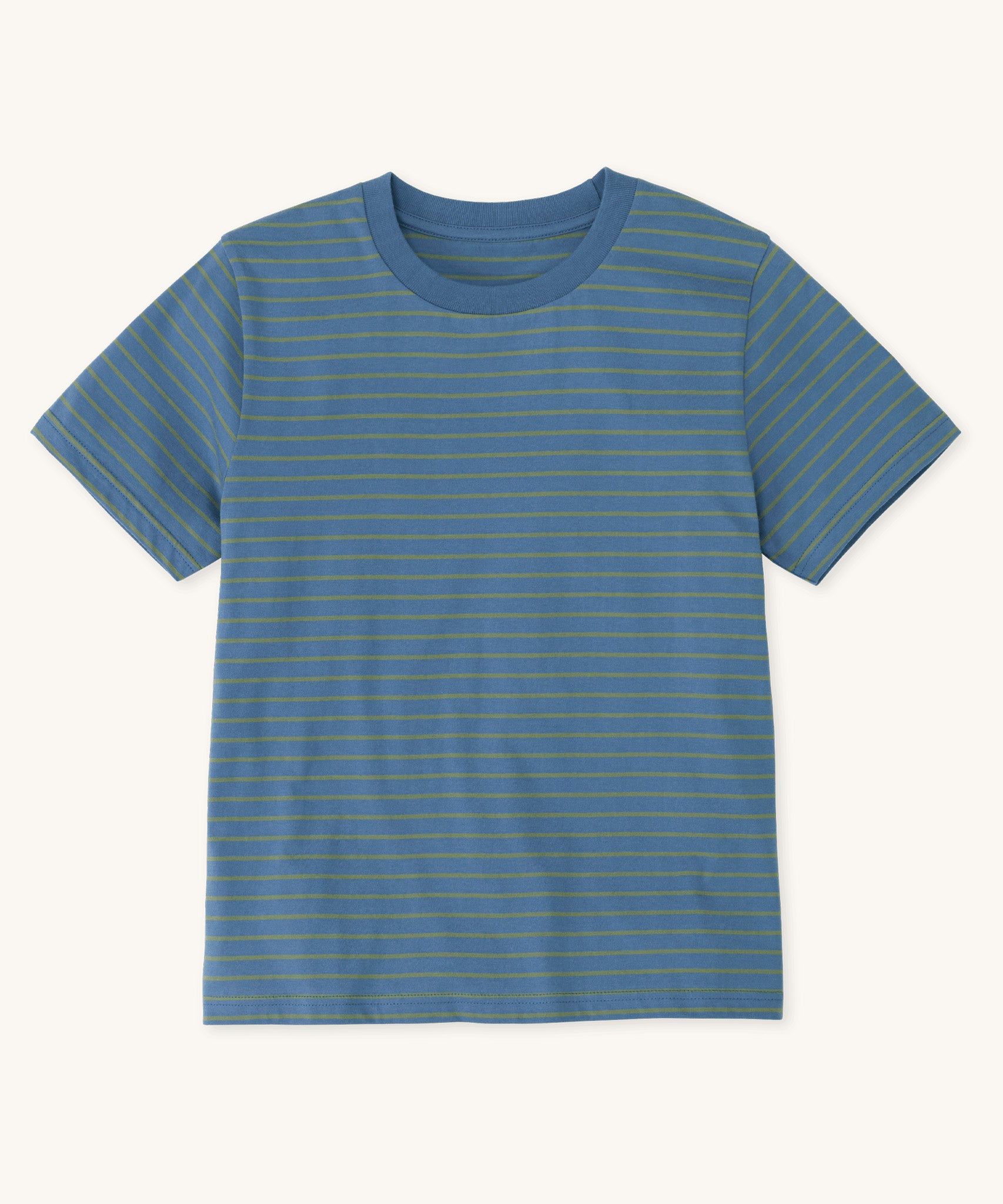 The Rapanui organic cotton blue stripy t-shirt for women