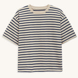 The Rapanui Breton stripe boxy t shirt for women