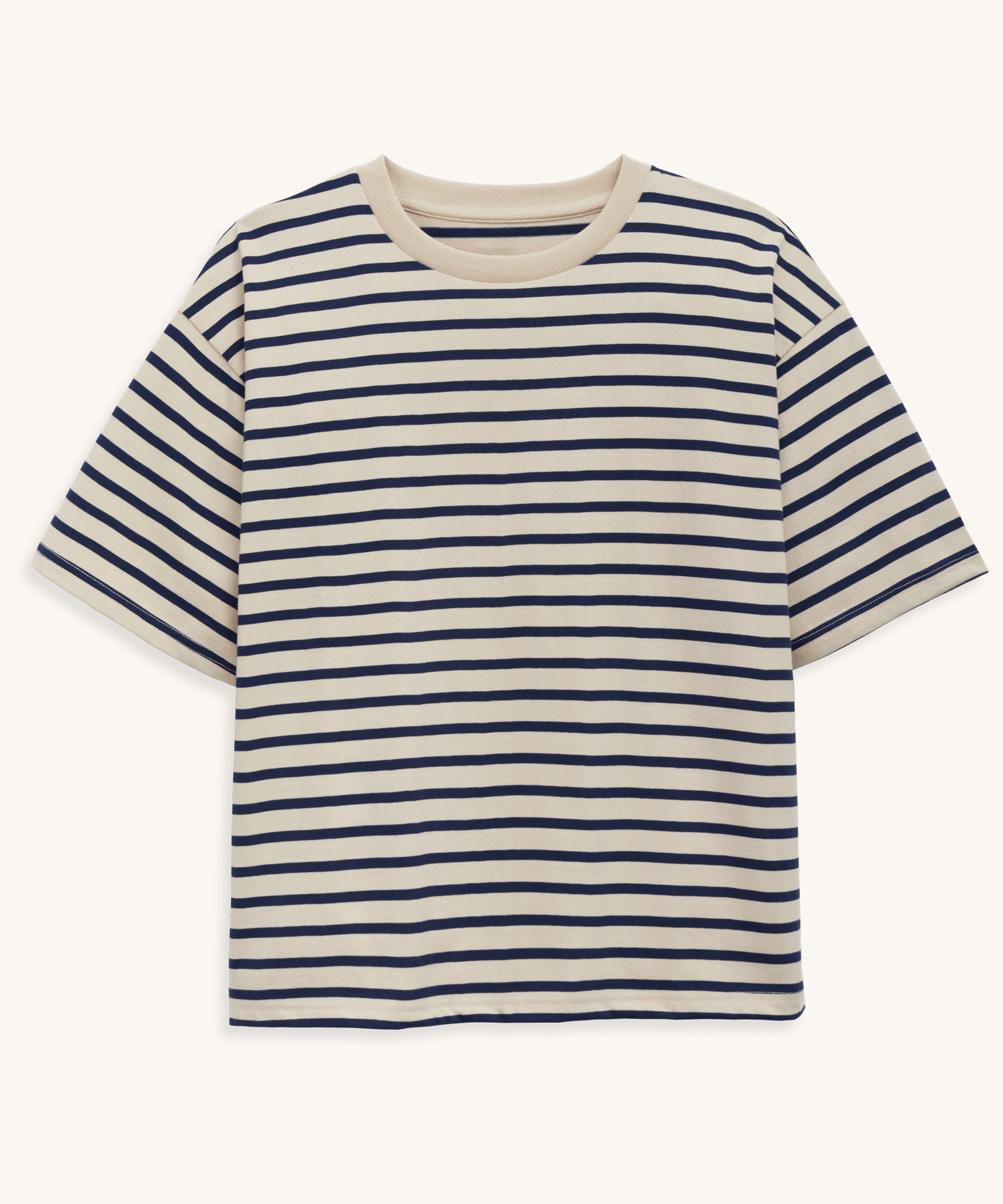 The Rapanui Breton stripe boxy t shirt for women