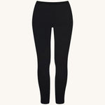 Rapanui Women's Plain Black Organic Cotton Leggings.