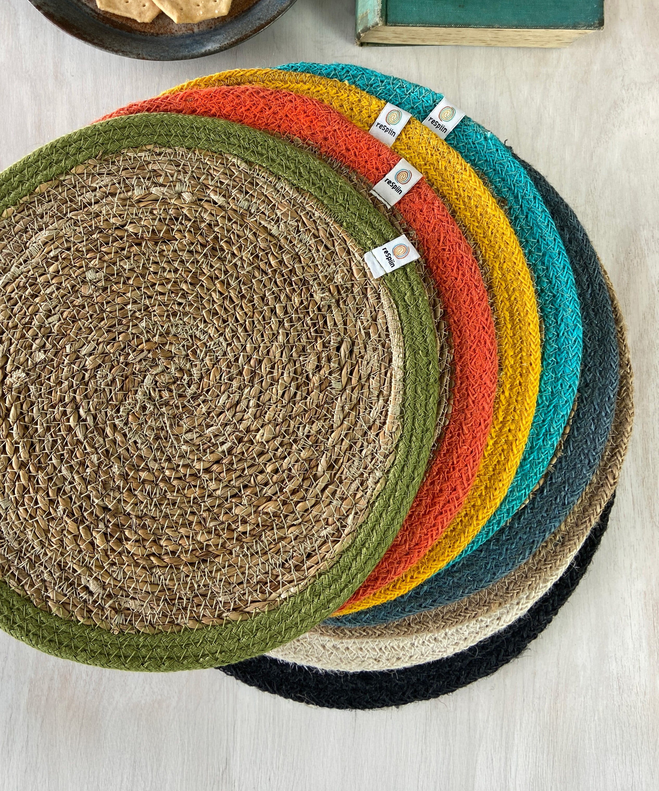 The ReSpiin jute and seagrass handmade table mats.