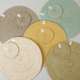 ReSpiin Spiral Jute Natural / White Tablemat