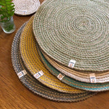 ReSpiin Spiral Jute Natural / White Tablemat