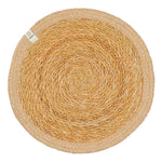 The ReSpiin seagrass and jute natural tablemat with a natural cream coloured ring.