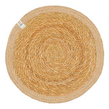 The ReSpiin seagrass and jute natural tablemat with a natural cream coloured ring.