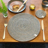 ReSpiin Spiral Jute Natural / Grey Tablemat