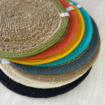 The ReSpiin seagrass and jute natural tablemats.