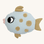 Roommate Fish Rattle on a plain background. 