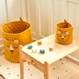 The Roommate Mini Quilted Basket - Lion on a sink unit