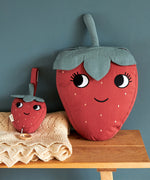  placed on a chair with a green background