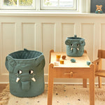 The Roommate Mini Quilted Basket - Elephant on a table