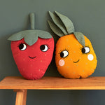 the Roommate Organic Cotton Strawberry Cushion
