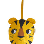 The Tiger bucket hat from Roommate, folded into itself to reveal a tiger face with a hanging loop.