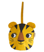 The Tiger bucket hat from Roommate, folded into itself to reveal a tiger face with a hanging loop.