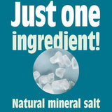 Salt Of The Earth crystal deodorant stick infographic showing only natural mineral salt ingredients