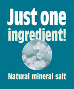 Salt Of The Earth crystal deodorant stick infographic showing only natural mineral salt ingredients