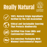 Salt Of The Earth refillable deodorant stick infographic showing cosmos natural and other key ethical info