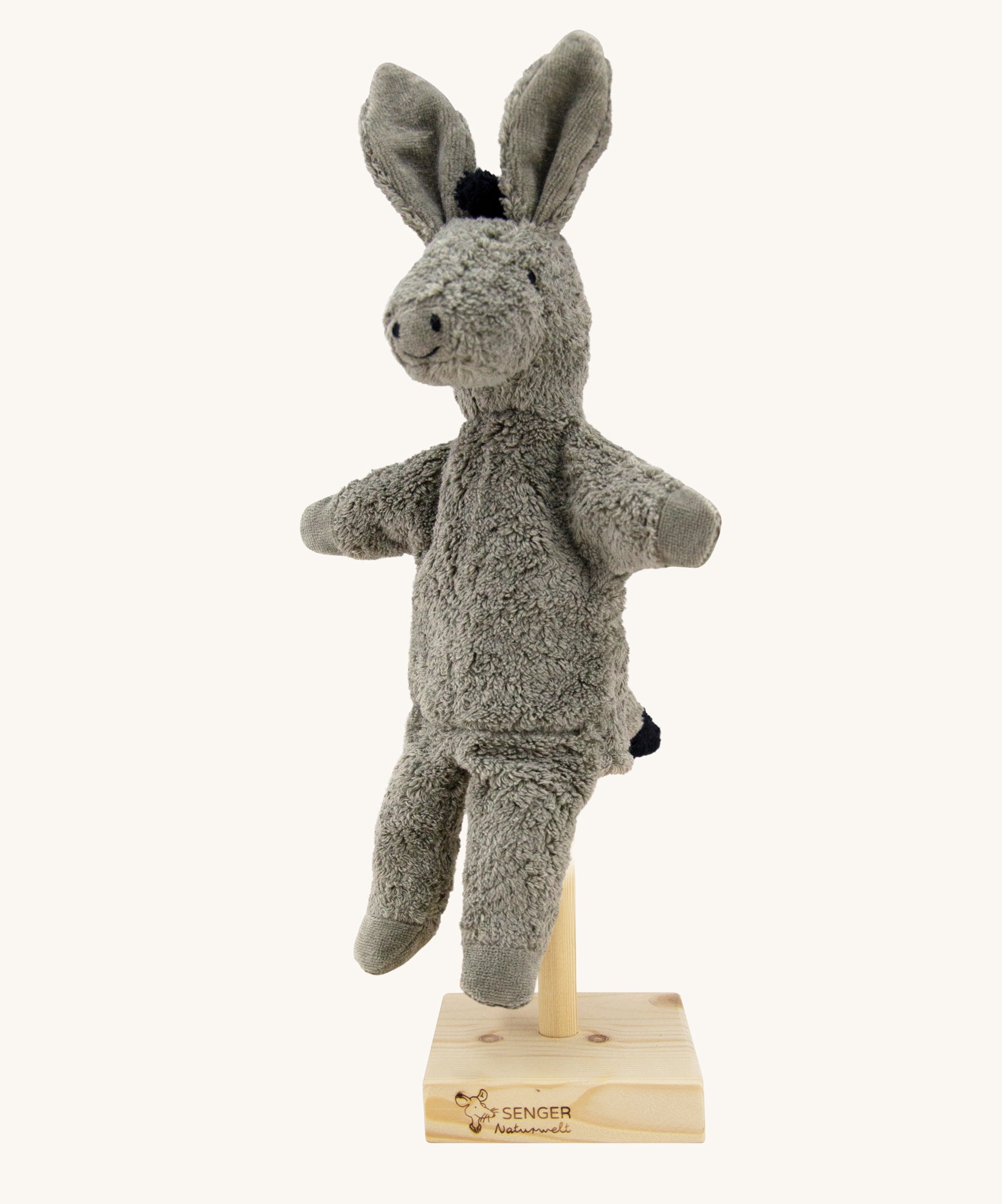Senger Grey Donkey Hand Puppet. 