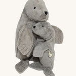 The large and small Senger cuddly seals.