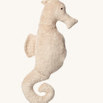A side profile view of the Senger Large Cuddly Seahorse.