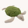Senger Cuddly Turtle - A large GOTS organic heatable soft toy with a green shell and grey body. 