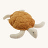 Senger Cuddly Rust Turtle - Large organic heatable soft toy on a cream background.