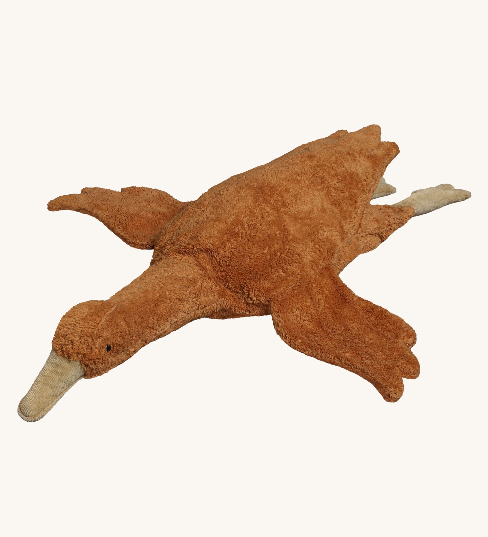 Senger Large Cuddly Goose organic soft toy in a dark orange Rust colour. These soft toys are created from the highest quality, sustainable and traceable natural materials. Senger cuddly animal toys and soft dolls are handmade in Germany with love and attention to detail and we are proud Senger stockists here at Babipur. 