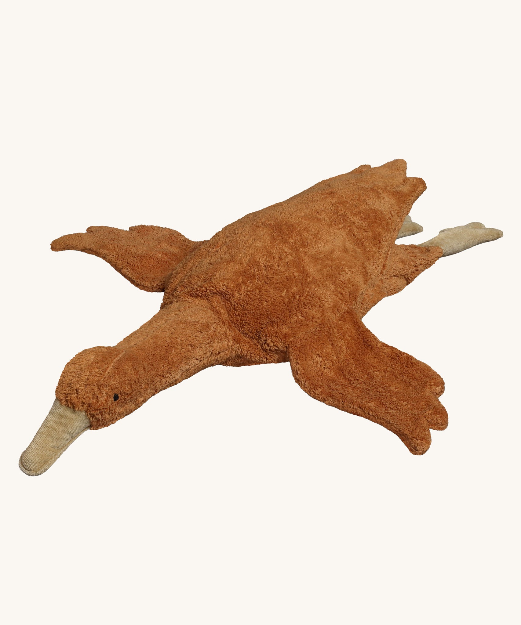Senger Large Cuddly Goose organic soft toy in a dark orange Rust colour. These soft toys are created from the highest quality, sustainable and traceable natural materials. Senger cuddly animal toys and soft dolls are handmade in Germany with love and attention to detail and we are proud Senger stockists here at Babipur. 