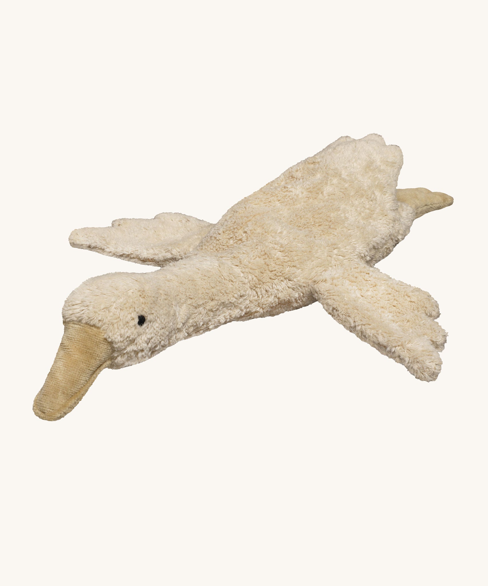 Senger Small Cuddly Goose organic soft toy in a creamy Linen colour. These soft toys are created from the highest quality, sustainable and traceable natural materials. Senger cuddly animal toys and soft dolls are handmade in Germany with love and attention to detail and we are proud Senger stockists here at Babipur. 