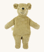 Senger cuddly bear. A small beige GOTS organic cuddly teddy bear that can be warmed up